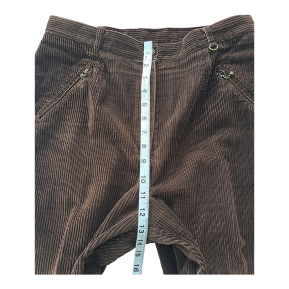 Vintage corduroy brown vest & brown high waist pants & sleeveless jacket - Picture 10 of 12